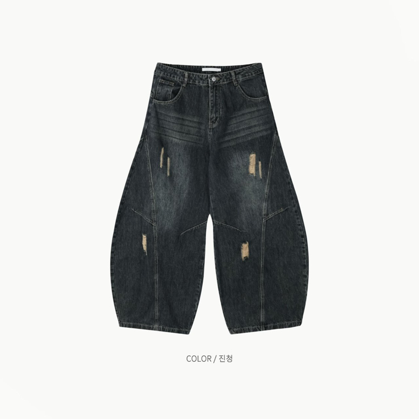 ALL OVER韓國直郵女裝新品26夏季人氣時尚牛仔褲男女同款ALL OVER牛仔褲圖色1