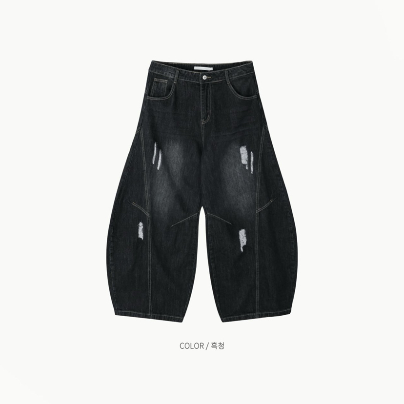 ALL OVER韓國直郵女裝新品26夏季人氣時尚牛仔褲男女同款ALL OVER牛仔褲圖色2