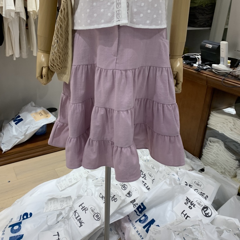 THE CAMEL韓國代購女士新款26夏季半身裙中短裙絨the came_l 家半身裙/中短裙圖色3