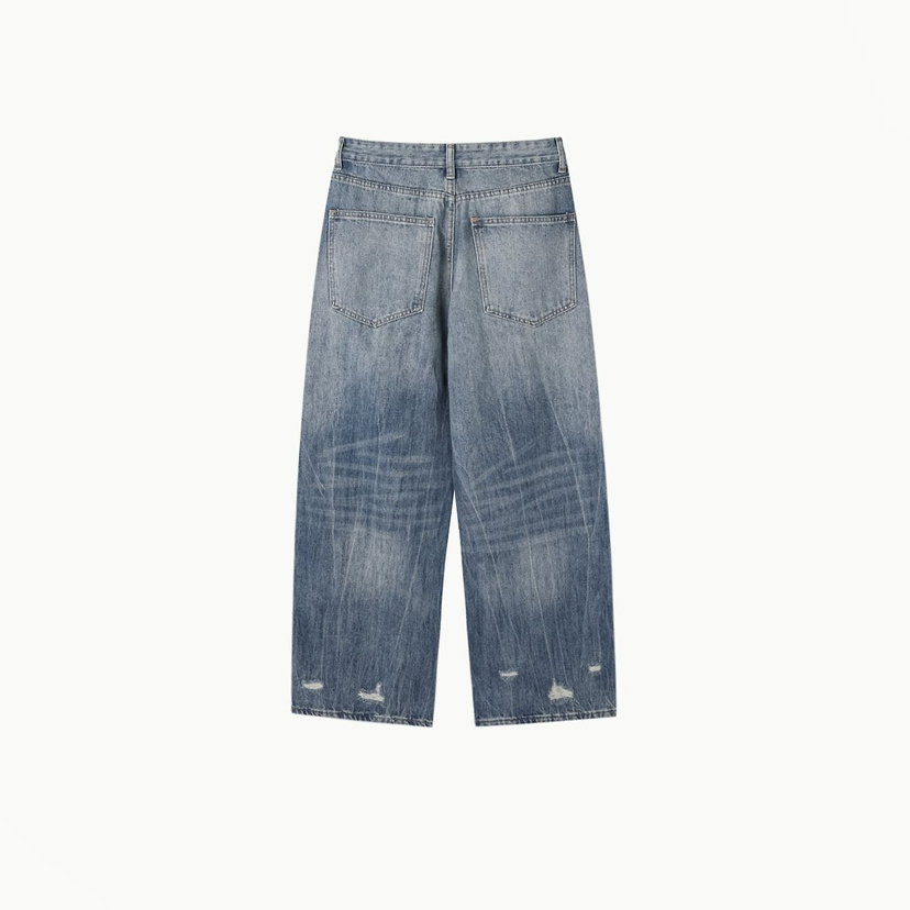 ALL OVER韓國直郵實拍女士新品26夏季熱賣牛仔褲男女同款ALL OVER牛仔褲
