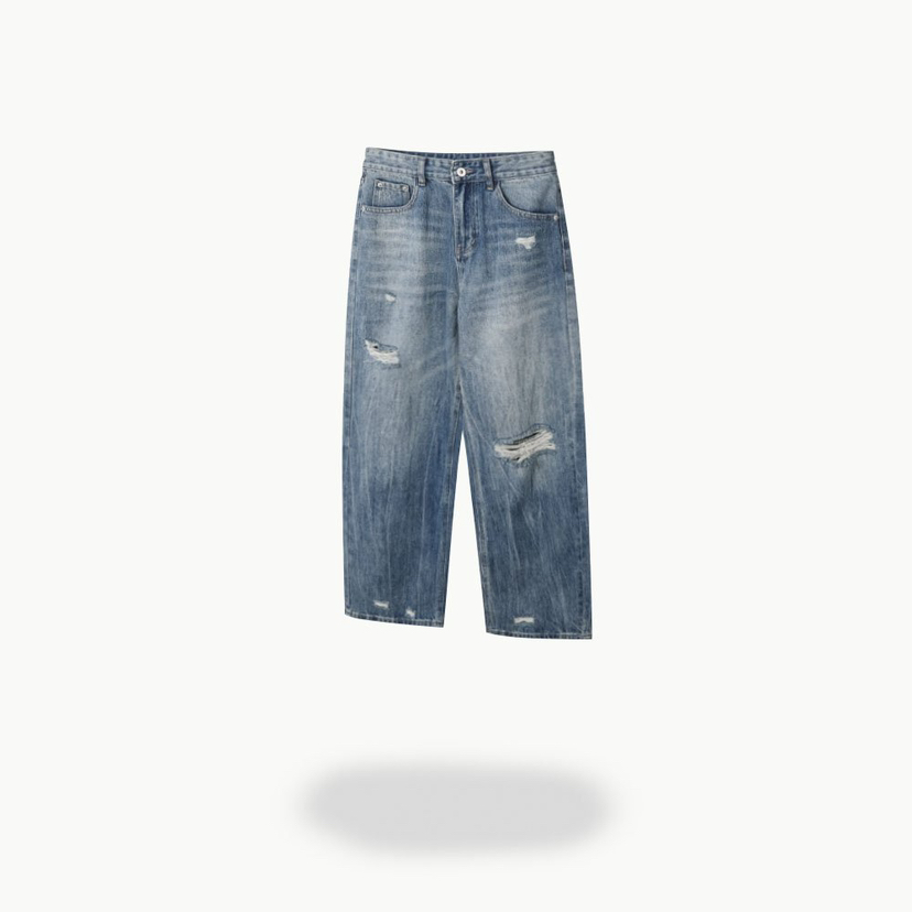 ALL OVER韓國直郵實拍女士新品26夏季熱賣牛仔褲男女同款ALL OVER牛仔褲