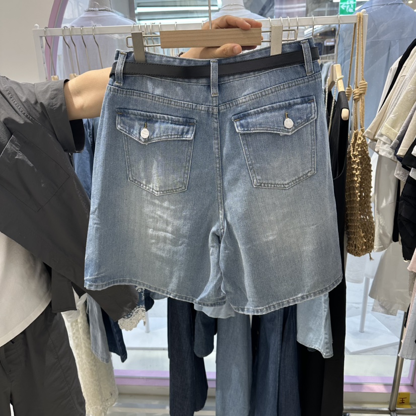 JH.STUDIO-Q韓國直郵實拍女士新品休閑推薦時尚短褲含腰帶JH.STUDIO-Q短褲