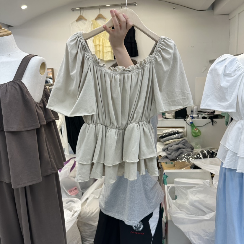SAGE BRUSH韓國直郵實拍女裝新品推薦時尚26夏季襯衫蕾絲衫SAGE BRUSH襯衫/蕾絲衫