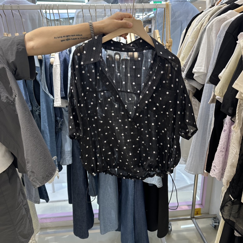 JH.STUDIO-Q韓國代購女裝新品26夏季休閑襯衫蕾絲衫雪紡JH.STUDIO-Q襯衫/蕾絲衫圖色4