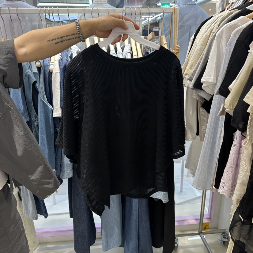 JH.STUDIO-Q韓國直郵女士新款休閑熱賣襯衫蕾絲衫不對稱JH.STUDIO-Q襯衫/蕾絲衫圖色3