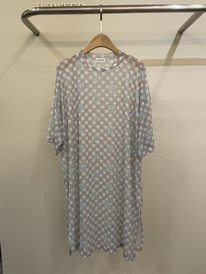 JUPITER韓國直郵女裝新款熱賣時尚26夏季襯衫蕾絲衫網眼格子JUPITER襯衫/蕾絲衫圖色1