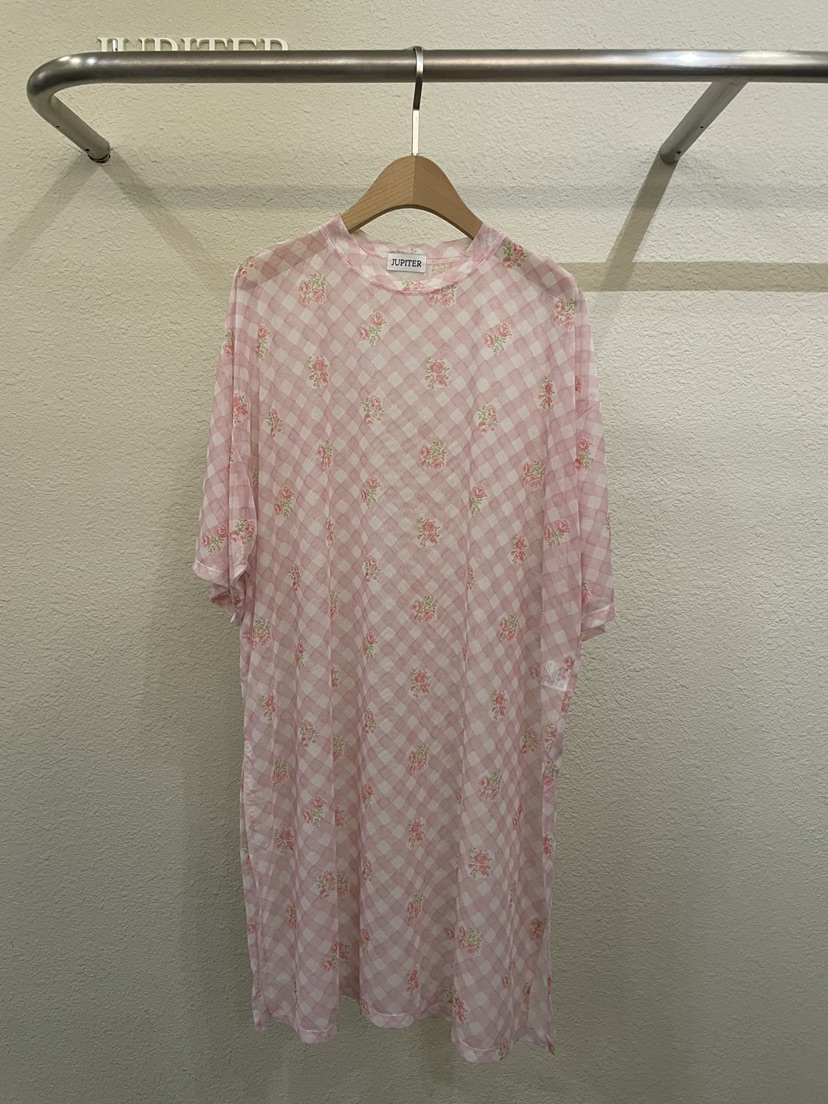 JUPITER韓國直郵女裝新款熱賣時尚26夏季襯衫蕾絲衫網眼格子JUPITER襯衫/蕾絲衫圖色2