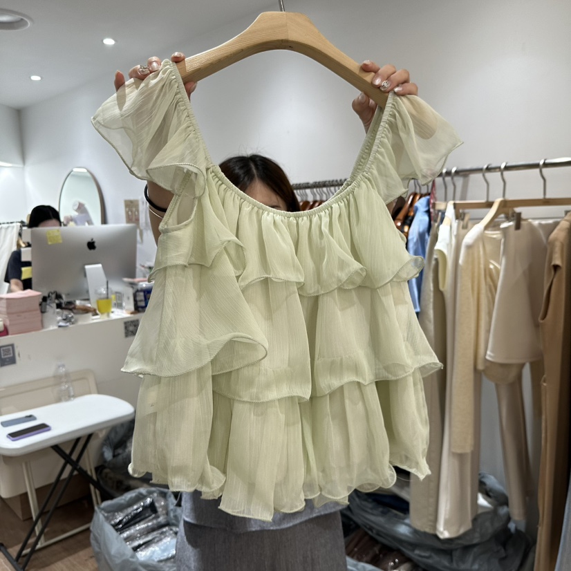 LEWIN東大門實拍韓國女裝新款推薦休閑熱賣26夏季襯衫蕾絲衫LEWIN襯衫/蕾絲衫