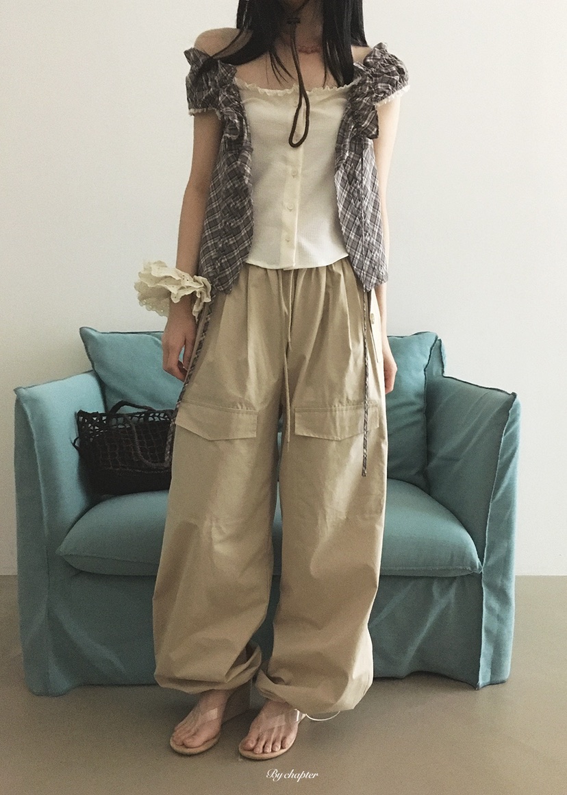 BY CHAPTER韓國直郵實拍女裝新品26夏季熱賣推薦時尚休閑褲BY Chapter休閑褲