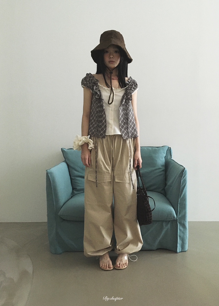 BY CHAPTER韓國直郵實拍女裝新品26夏季熱賣推薦時尚休閑褲BY Chapter休閑褲