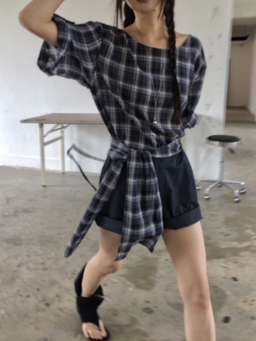 ANOU韓國東大門直郵女士新款人氣26夏季襯衫蕾絲衫含圍巾ANOU襯衫/蕾絲衫