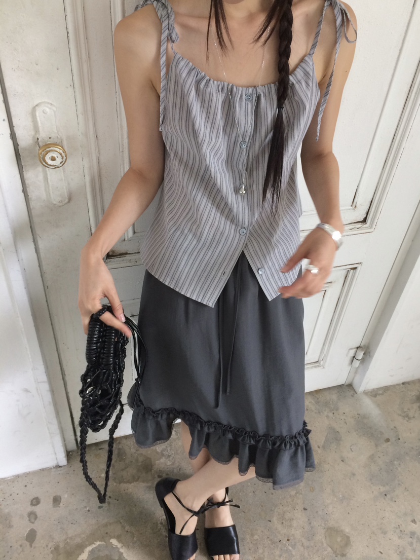 ANOU韓國東大門代購女士新款人氣休閑推薦熱賣26夏季吊帶背心ANOU吊帶/背心