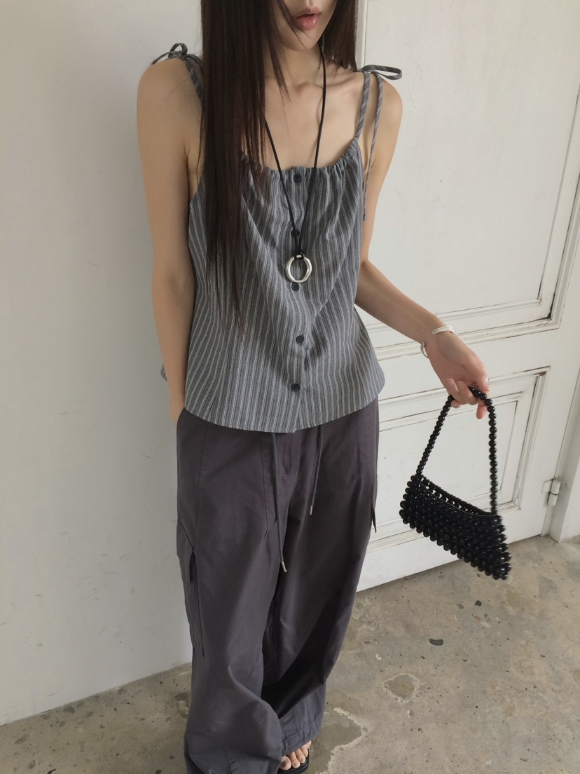 ANOU韓國東大門代購女士新款人氣休閑推薦熱賣26夏季吊帶背心ANOU吊帶/背心