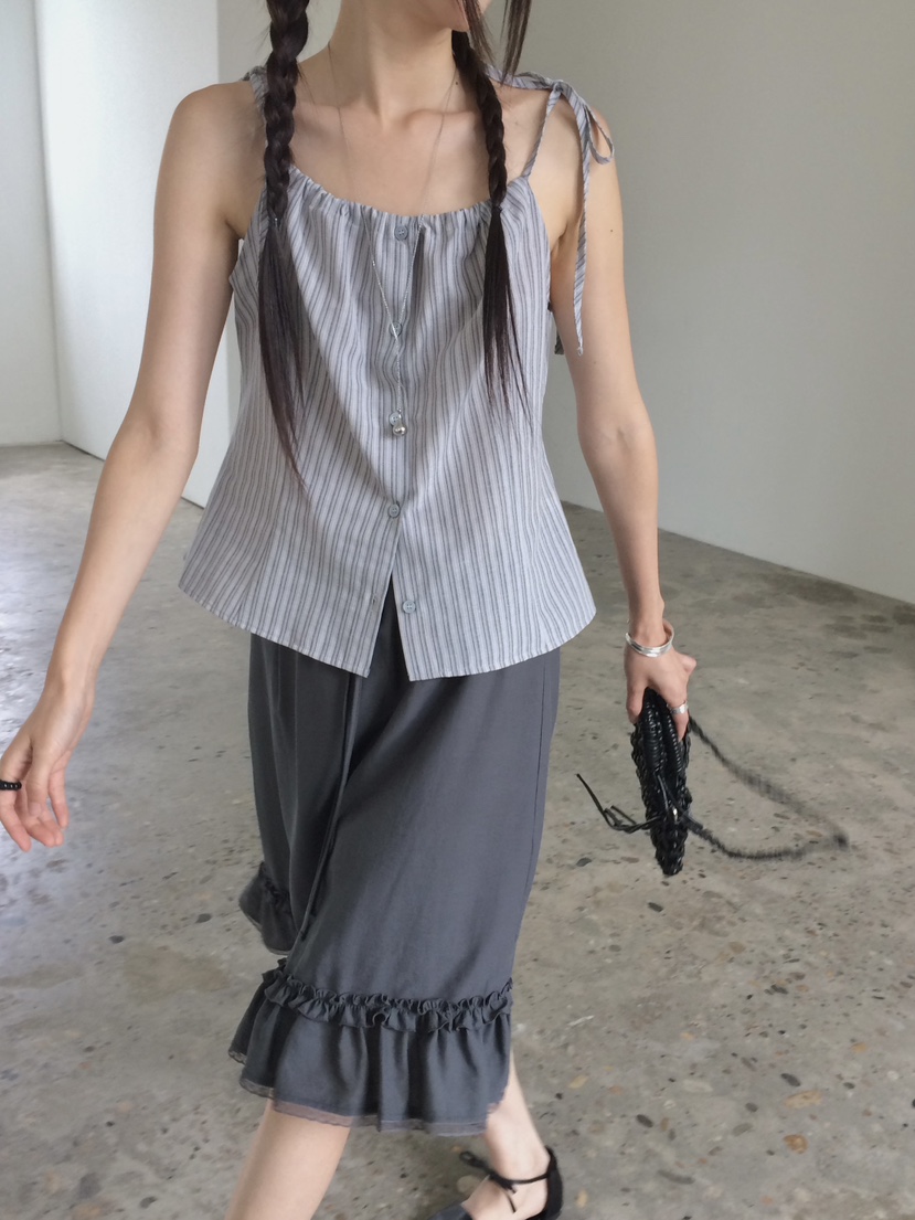 ANOU韓國東大門代購女士新款人氣休閑推薦熱賣26夏季吊帶背心ANOU吊帶/背心