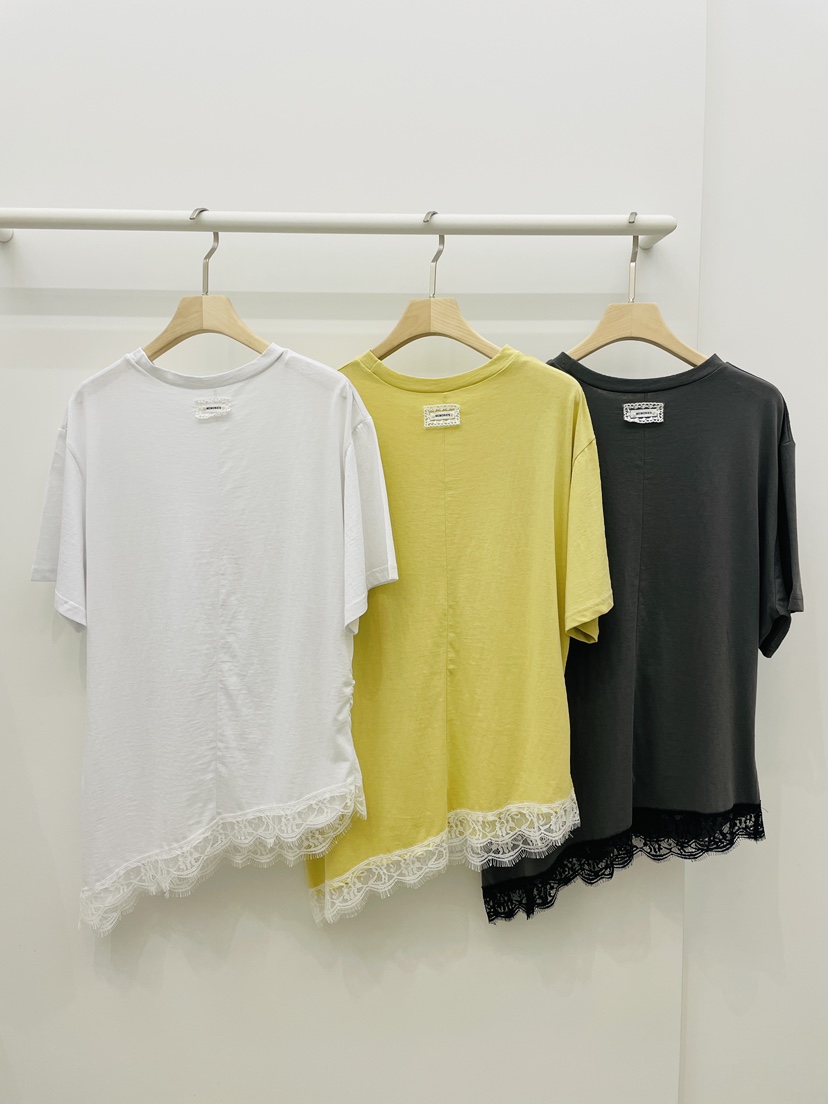 NYLON東大門實拍韓國女裝新品熱賣休閑人氣推薦26夏季T恤蕾絲NYLONT恤