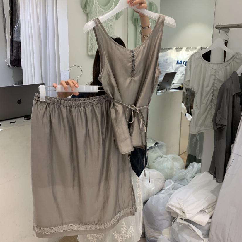 AUBE韓國代購女士新品推薦26夏季熱賣時尚人氣休閑套裝AUBE套裝圖色1