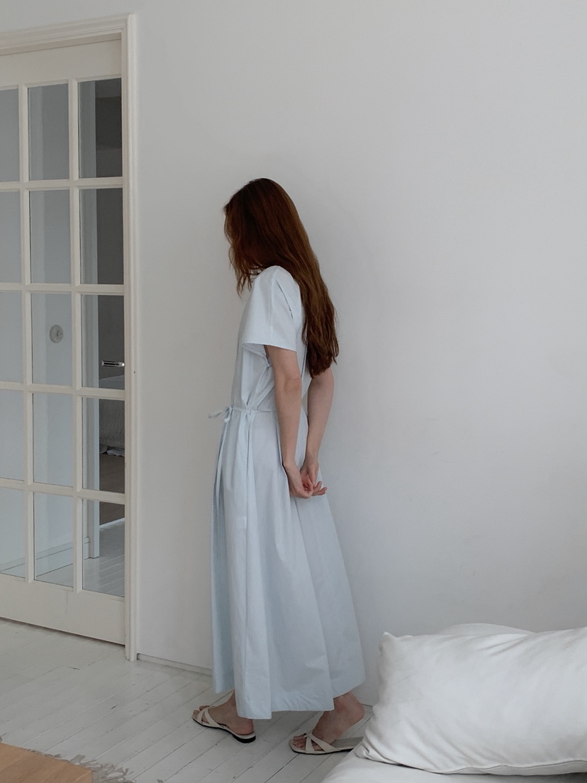 LONG PEAK韓國代購女裝新款推薦熱賣26夏季連衣裙OPS含腰繩LONG PEAK連衣裙