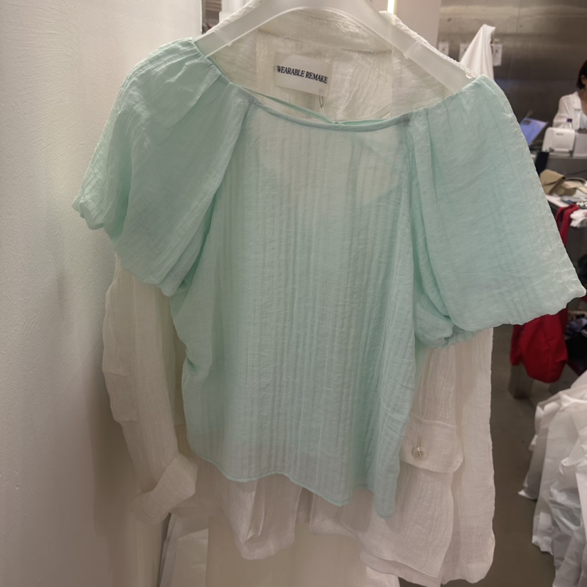 WEARABLE-L韓國直郵女士新品26夏季熱賣推薦休閑襯衫蕾絲衫WEARABLE襯衫/蕾絲衫圖色2