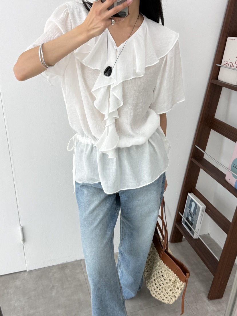 DE GO YOU韓國東大門代購女士新品人氣時尚推薦襯衫蕾絲衫DE GO YOU襯衫/蕾絲衫