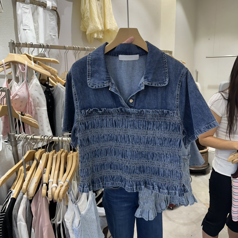 HIPTIQUE韓國東大門直郵女士新品推薦休閑時尚襯衫蕾絲衫HIPTIQUE襯衫/蕾絲衫圖色1深色
