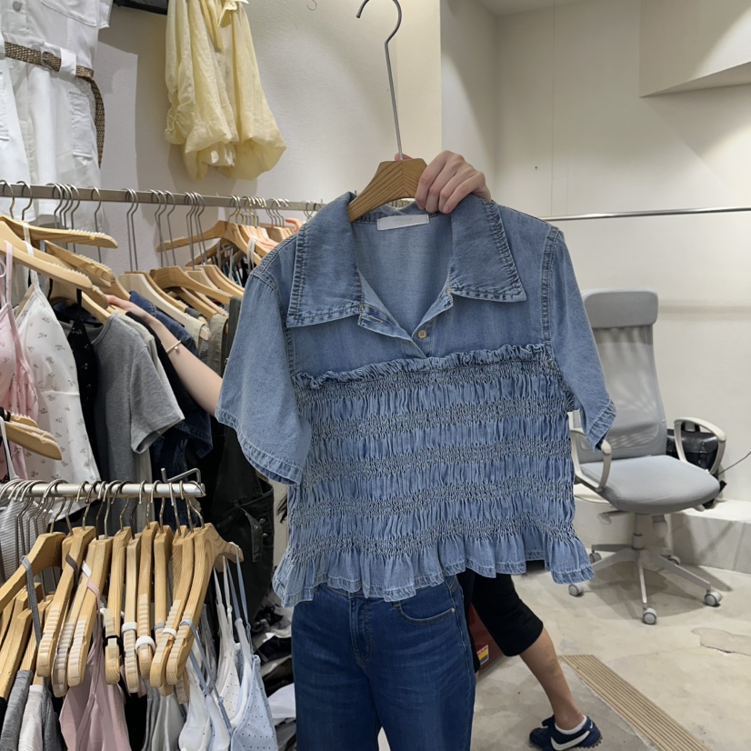 HIPTIQUE韓國東大門直郵女士新品推薦休閑時尚襯衫蕾絲衫HIPTIQUE襯衫/蕾絲衫圖色2淺色