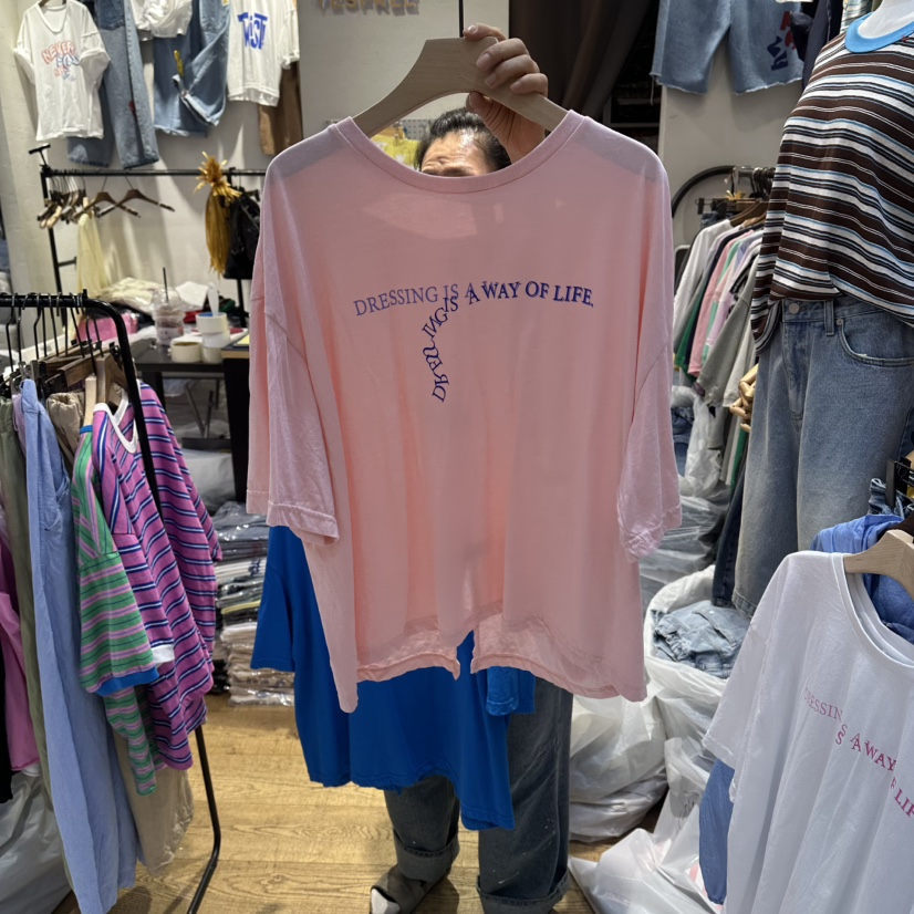 YESFREE韓國東大門代購女士新品熱賣休閑時尚人氣推薦T恤YESFREET恤圖色2