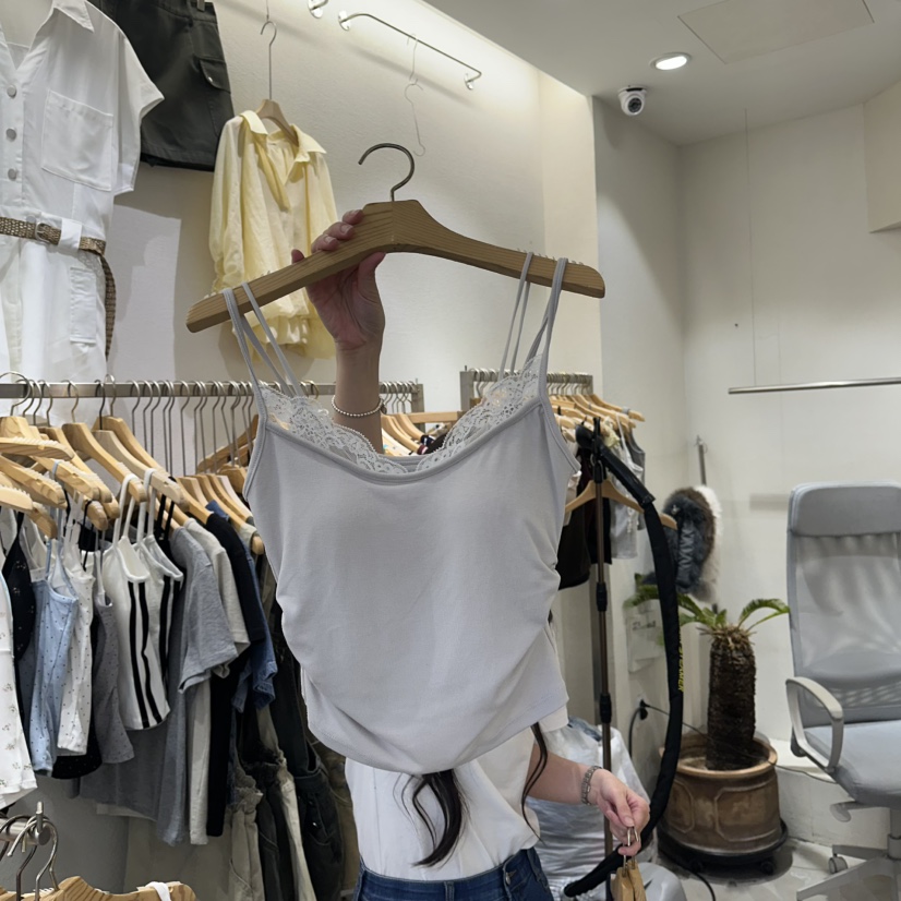 HIPTIQUE韓國代購女士新品人氣推薦休閑吊帶背心蕾絲無袖HIPTIQUE吊帶/背心圖色1