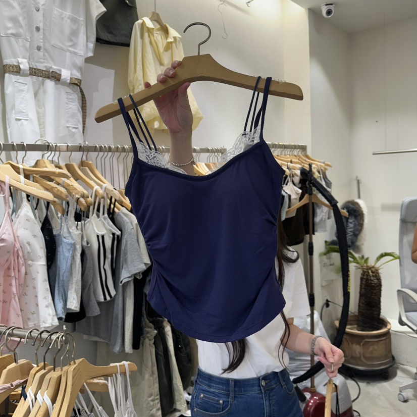 HIPTIQUE韓國代購女士新品人氣推薦休閑吊帶背心蕾絲無袖HIPTIQUE吊帶/背心圖色3