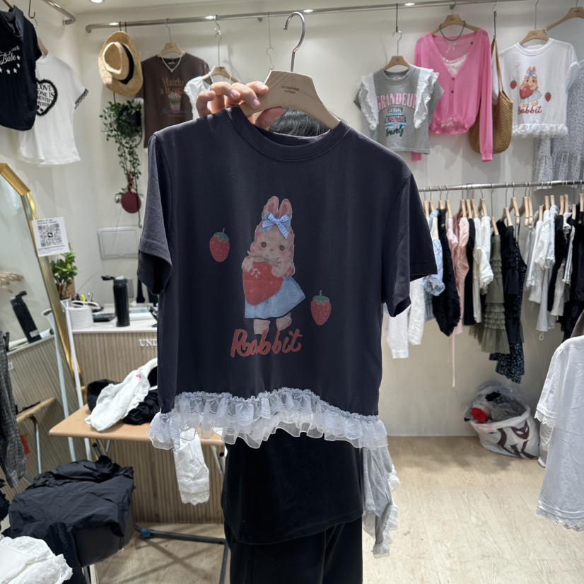 UNDERSTAR_VINTAGE韓國代購女裝新款人氣休閑推薦26夏季T恤UNDERSTAR_VINTAGET恤圖色3