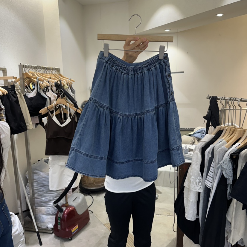 HIPTIQUE韓國東大門代購女裝新款26夏季半身裙中短裙褶皺HIPTIQUE半身裙/中短裙