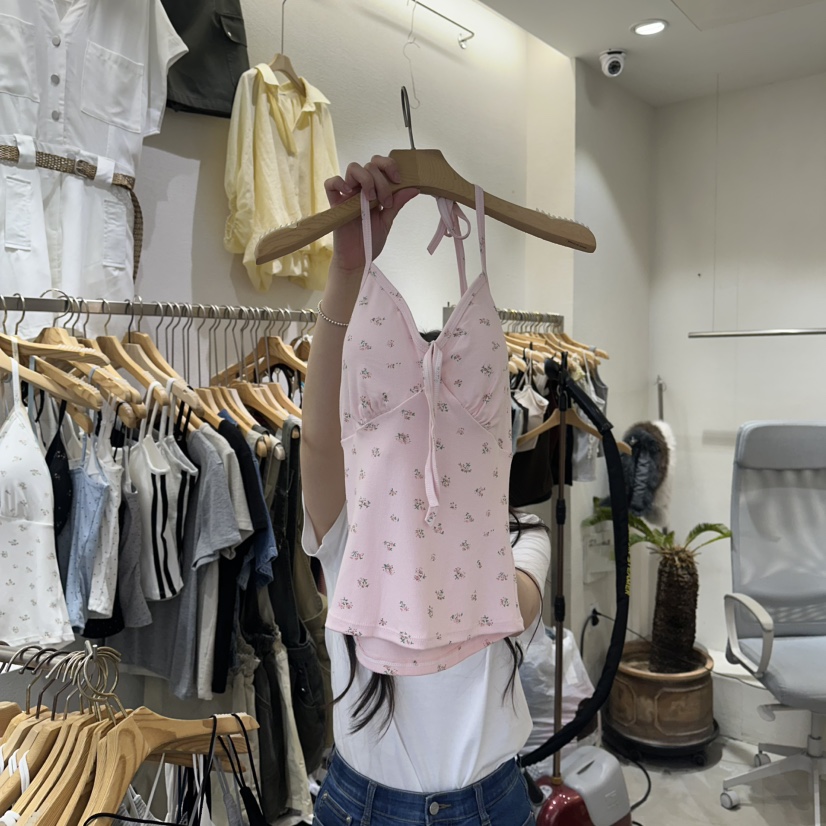 HIPTIQUE韓國直郵女士新品時尚熱賣26夏季吊帶背心小花無袖HIPTIQUE吊帶/背心圖色1
