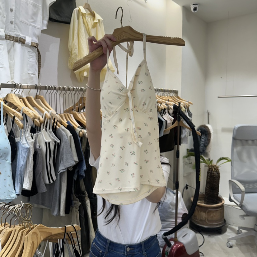 HIPTIQUE韓國直郵女士新品時尚熱賣26夏季吊帶背心小花無袖HIPTIQUE吊帶/背心圖色3
