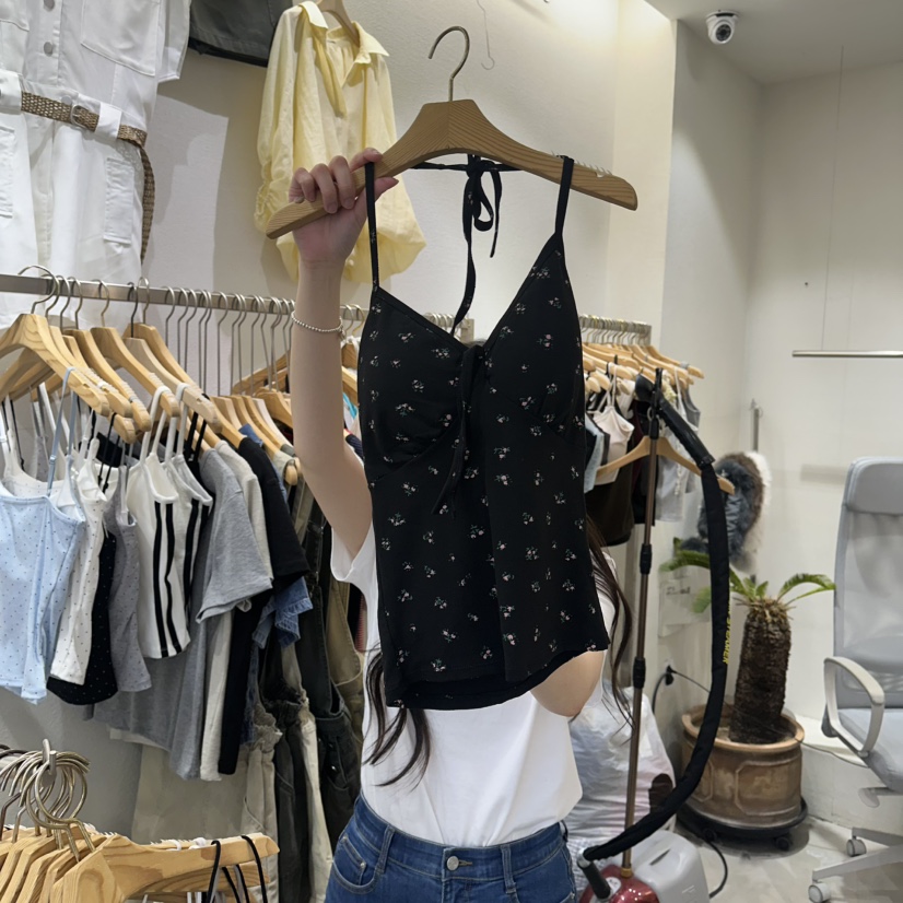 HIPTIQUE韓國直郵女士新品時尚熱賣26夏季吊帶背心小花無袖HIPTIQUE吊帶/背心圖色5