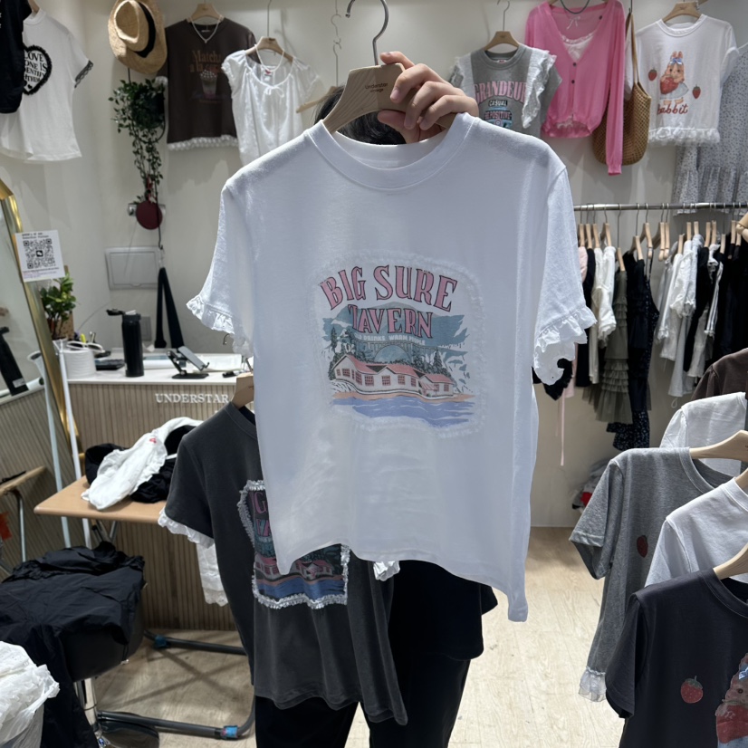 UNDERSTAR_VINTAGE韓國東大門代購女士新品26夏季推薦T恤UNDERSTAR_VINTAGET恤圖色1