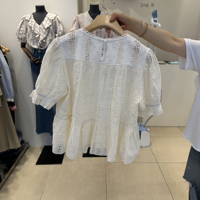 2nd B-S韓國東大門直郵女士新品時尚休閑推薦襯衫蕾絲衫2nd B-S襯衫/蕾絲衫