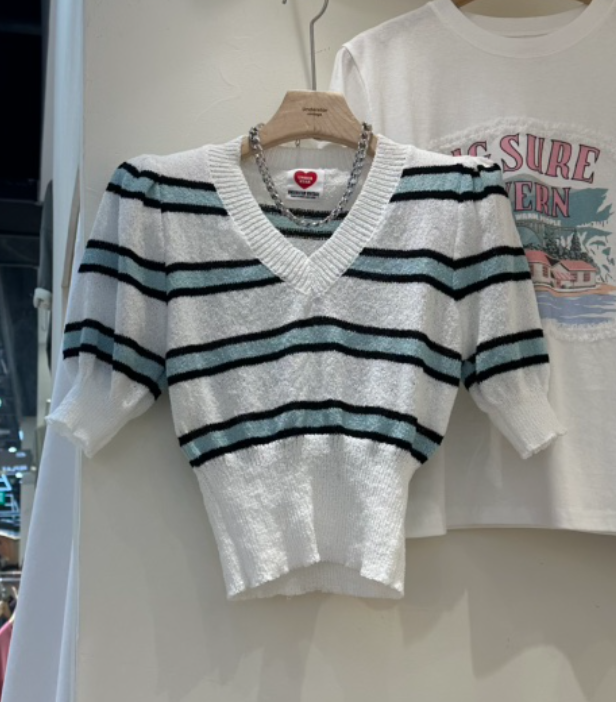 UNDERSTAR_VINTAGE韓國東大門代購女裝新品推薦針織衫條紋UNDERSTAR_VINTAGE針織衫圖色3