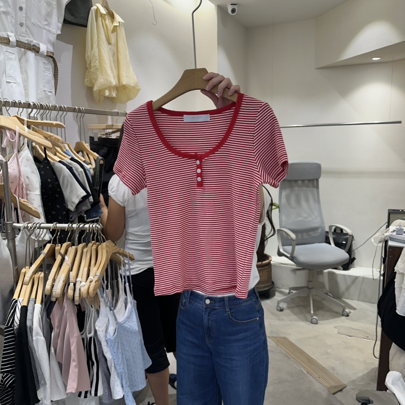 HIPTIQUE韓國直郵實拍女士新品人氣時尚熱賣休閑26夏季T恤HIPTIQUET恤圖色1