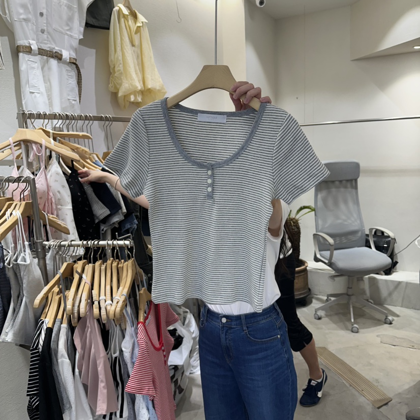 HIPTIQUE韓國直郵實拍女士新品人氣時尚熱賣休閑26夏季T恤HIPTIQUET恤圖色2