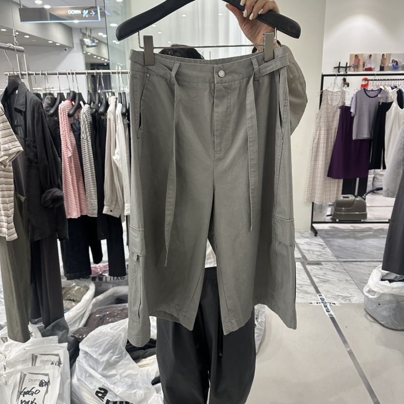 DIARRA韓國東大門直郵女士新品推薦休閑時尚休閑褲含腰帶DIARRA休閑褲圖色1