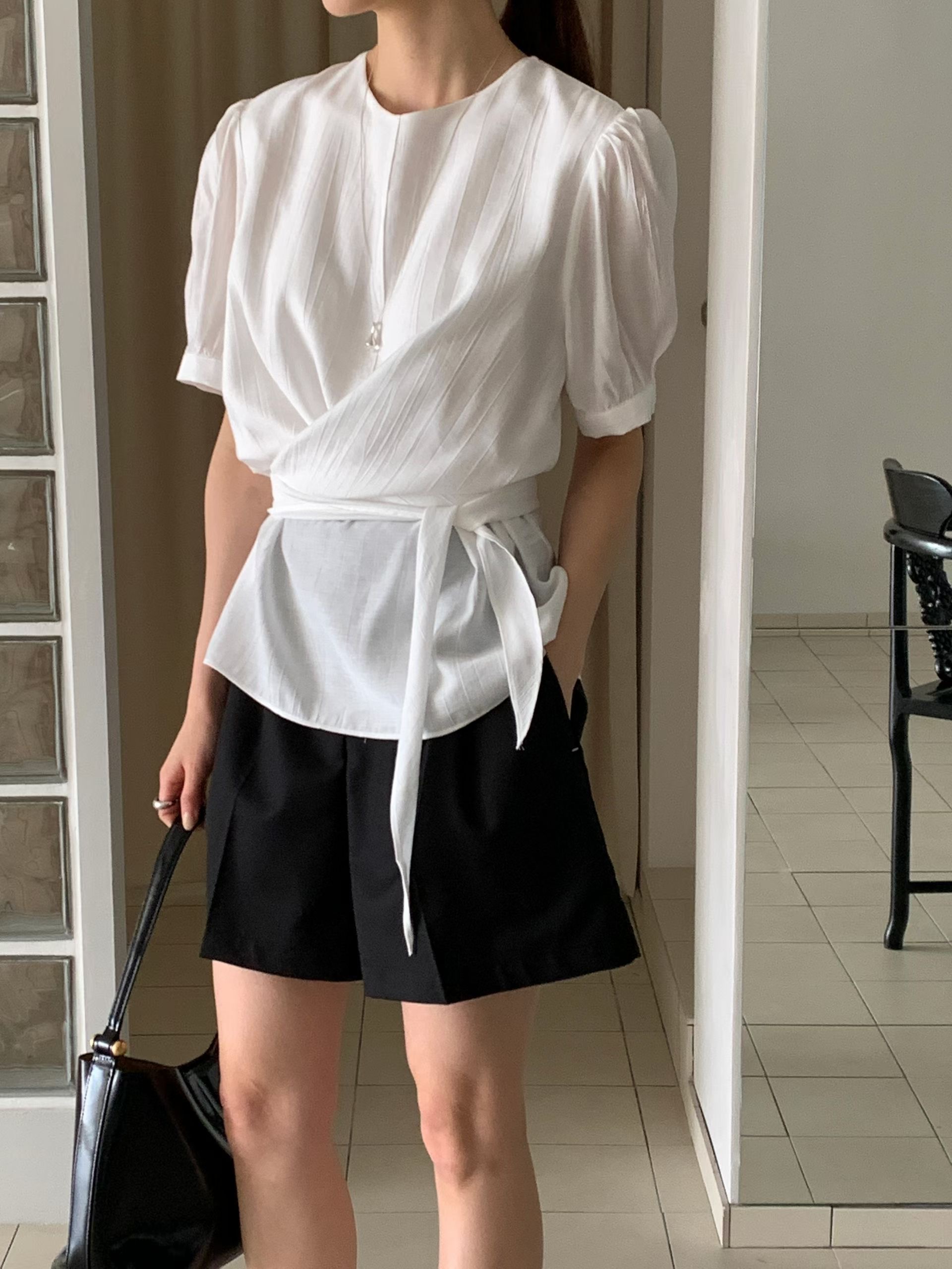 WITHMOON韓國東大門代購女裝新品人氣推薦26夏季襯衫蕾絲衫WITHMOON襯衫/蕾絲衫圖色1