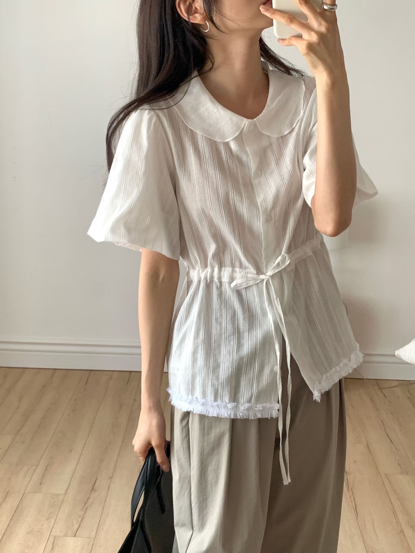 WITHMOON韓國直郵女裝新款熱賣時尚推薦休閑26夏季襯衫蕾絲衫WITHMOON襯衫/蕾絲衫