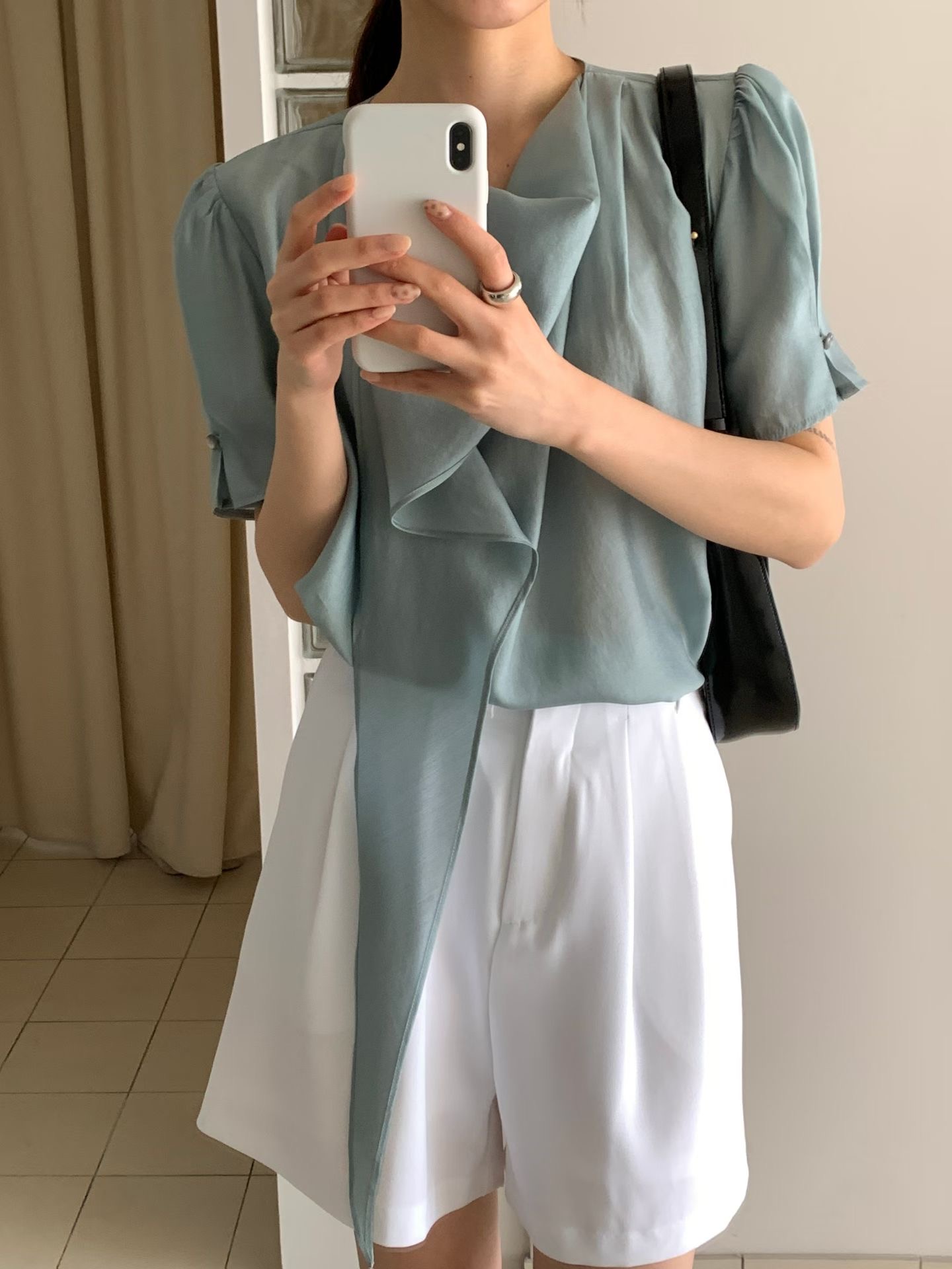 WITHMOON韓國直郵實拍女士新品時尚人氣推薦26夏季襯衫蕾絲衫WITHMOON襯衫/蕾絲衫圖色3