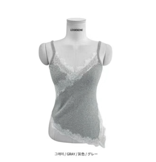 BLACK LINE東大門實拍韓國女士新款推薦吊帶背心蕾絲無袖BLACK LINE吊帶/背心圖色2