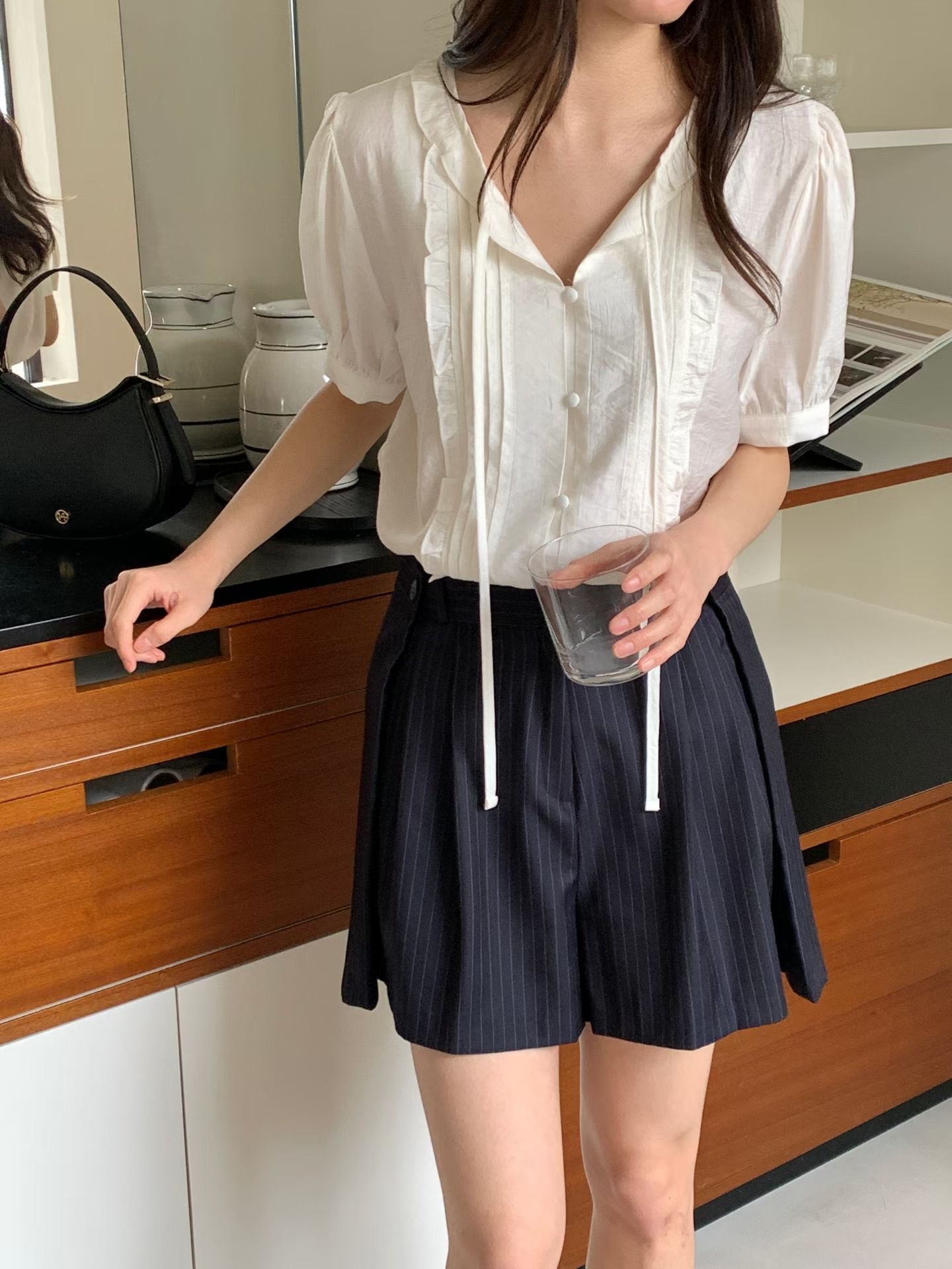 WITHMOON韓國直郵實拍女裝新品推薦休閑時尚26夏季襯衫蕾絲衫WITHMOON襯衫/蕾絲衫