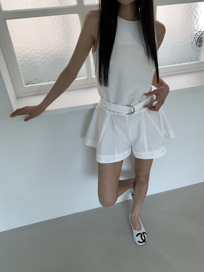 STAGE韓國直郵實拍女裝新款休閑26夏季時尚推薦連體褲含腰帶STAGE連體褲