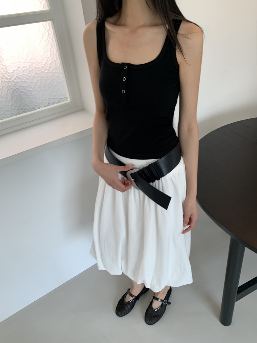 STAGE韓國東大門代購女士新款26夏季吊帶背心柔軟無袖羅紋STAGE吊帶/背心