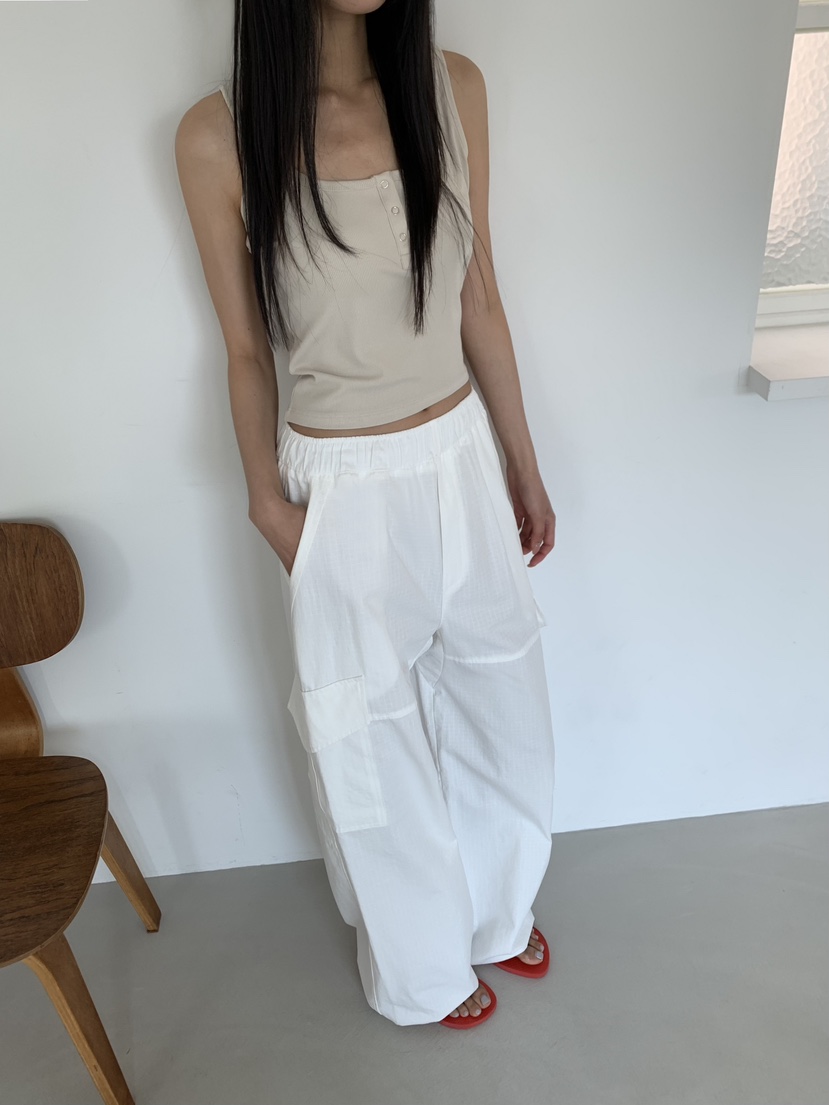 STAGE韓國東大門代購女士新款26夏季吊帶背心柔軟無袖羅紋STAGE吊帶/背心