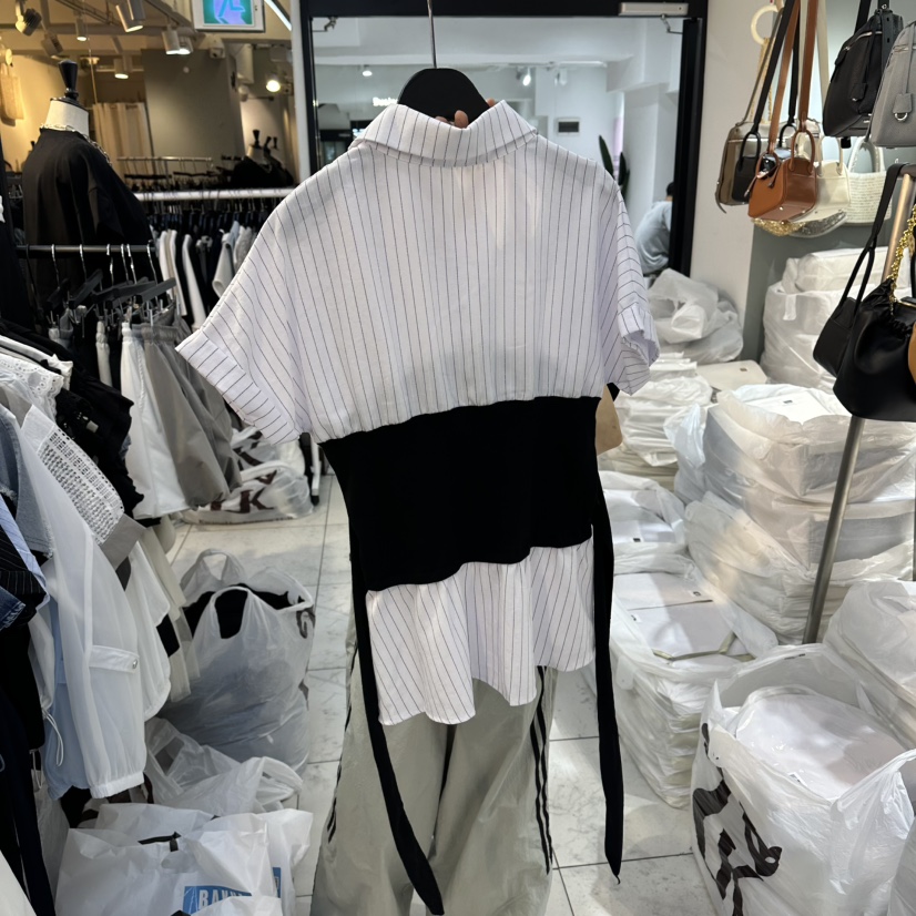 空韓國直郵女裝新品26夏季熱賣休閑人氣時尚推薦襯衫蕾絲衫BAKHA襯衫/蕾絲衫
