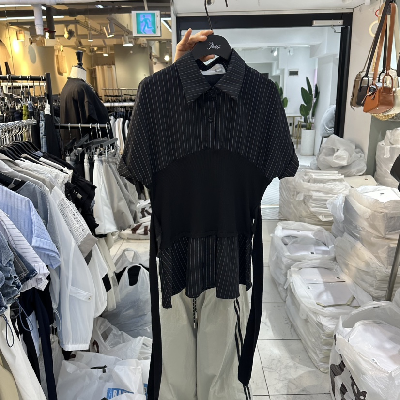 空韓國直郵女裝新品26夏季熱賣休閑人氣時尚推薦襯衫蕾絲衫BAKHA襯衫/蕾絲衫圖色3