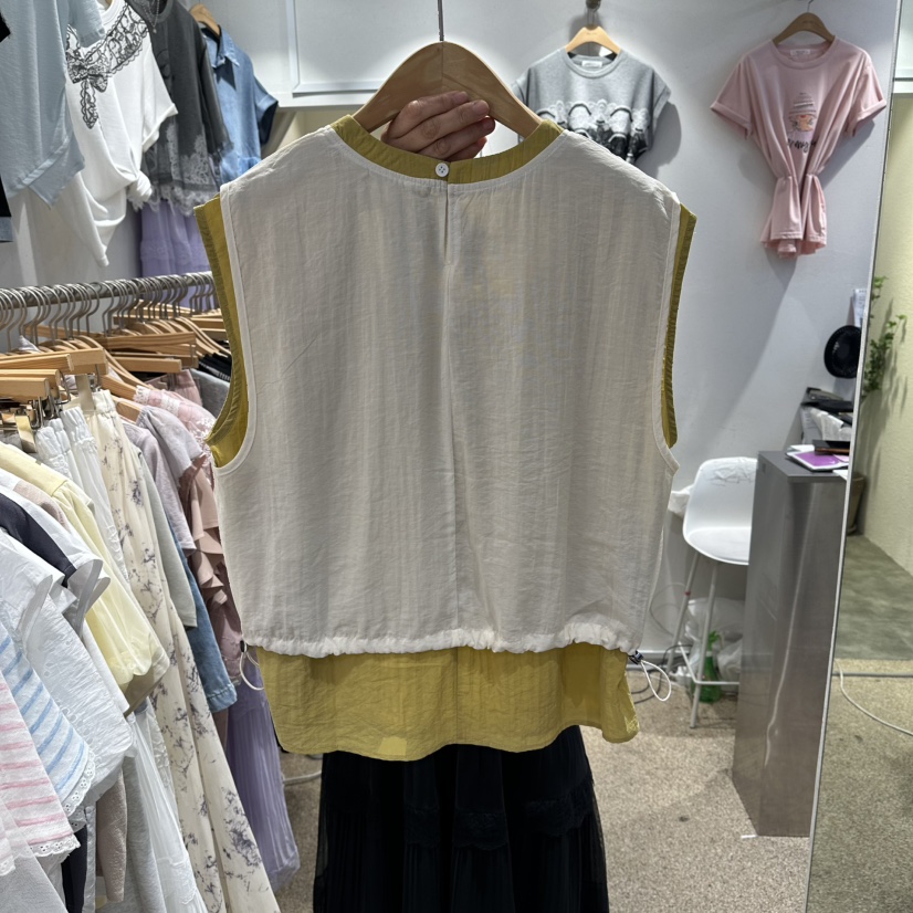 BELITA韓國代購女士新品熱賣推薦人氣休閑吊帶背心假兩件BELITA吊帶/背心